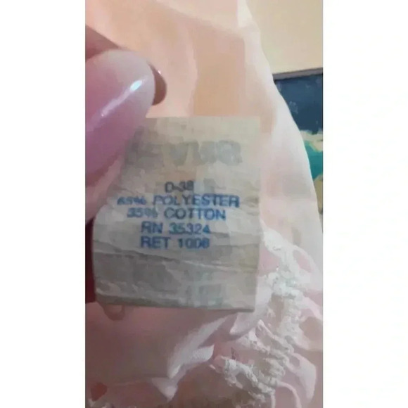 Vintage Sears MCM pink puff sleeve lace long nightgown size large - Picture 8 of 10